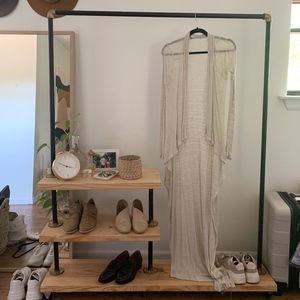 Long sleeve, floor length cardigan